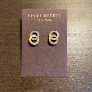 Henri Bendel Two Tone Stud Earrings